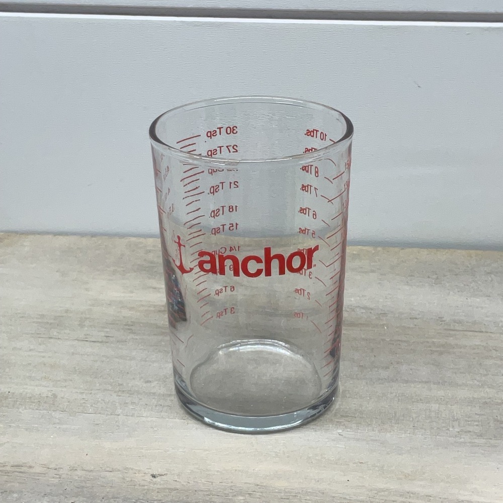 Anchor Hocking Glass Measuring Beaker 5oz 150ml Multi Unit Red Markings Clear